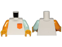 Plaatje in Gallery viewer laden, LEGO® los onderdeel Lijf met Motief Wit 973pb3545c01