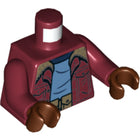 LEGO® los onderdeel Lijf met Motief Donkerrood 973pb3560c01