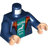 Plaatje in Gallery viewer laden, LEGO® los onderdeel Lijf met Motief Donkerblauw 973pb3561c01