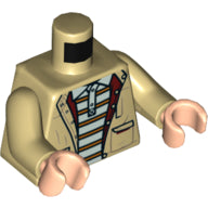 Plaatje in Gallery viewer laden, LEGO® los onderdeel Lijf met Motief Geelbruin 973pb3565c01