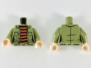 LEGO® los onderdeel Lijf met Motief Olijfgroen 973pb3566c01
