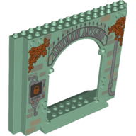 LEGO® los onderdeel Paneel met Motief Zandgroen 15626pb08