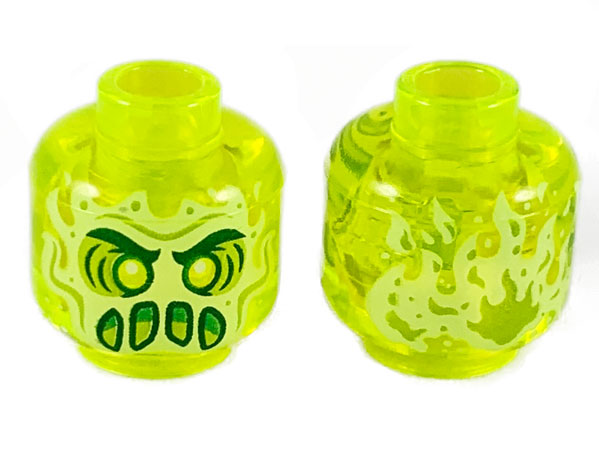 LEGO® los onderdeel Hoofd Doorzichtig Neon Groen 3626cpb2435