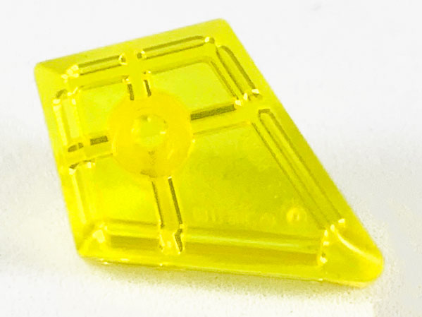 LEGO® los onderdeel Tegel Aangepast Doorzichtig Geel 35649