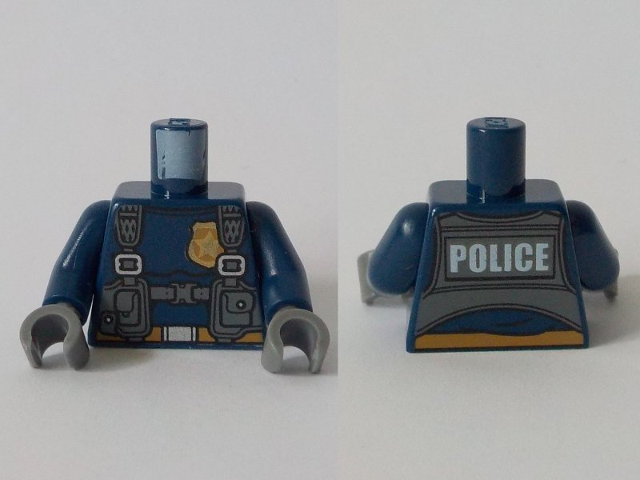 LEGO® los onderdeel Lijf met Motief Donkerblauw 973pb3567c01