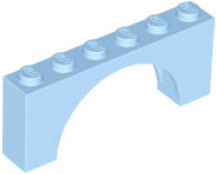LEGO® los onderdeel Steen Boog Helder Lichtblauw 15254