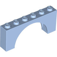 Plaatje in Gallery viewer laden, LEGO® los onderdeel Steen Boog Helder Lichtblauw 15254