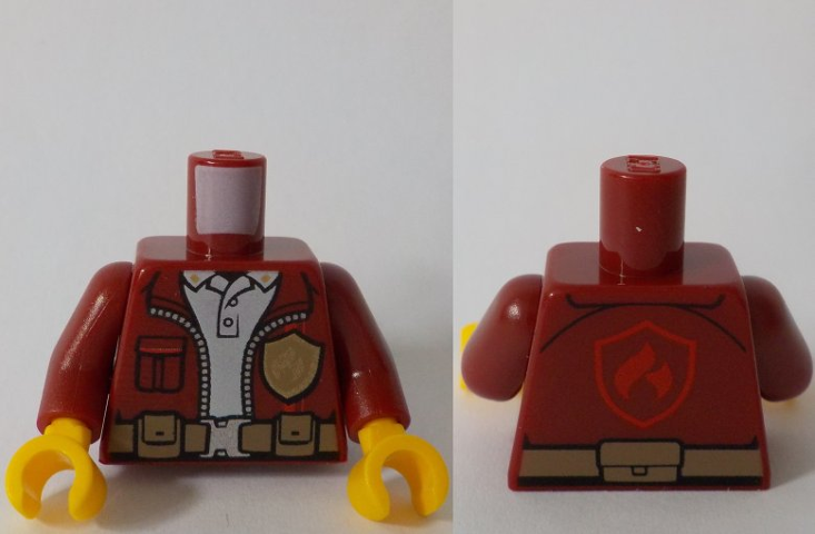 LEGO® los onderdeel Lijf met Motief Donkerrood 973pb3539c01
