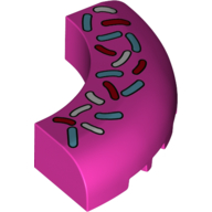 LEGO® onderdeel Steen Rond met Motief Donker Roze 24599pb02