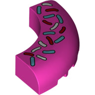 Plaatje in Gallery viewer laden, LEGO® onderdeel Steen Rond met Motief Donker Roze 24599pb02
