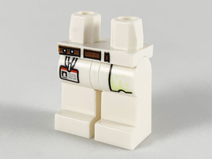 LEGO® los onderdeel Benen met Motief Wit 970c00pb0992