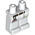 LEGO® los onderdeel Benen met Motief Wit 970c00pb0992