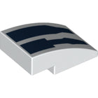 LEGO® los onderdeel Dakpan Gebogen met Motief Wit 24309pb014