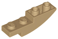 LEGO® los onderdeel Dakpan Gebogen Donker Geelbruin 13547