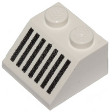 Plaatje in Gallery viewer laden, LEGO® los onderdeel Dakpan met Motief in kleur Wit 3039p05