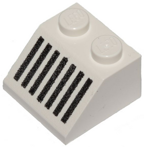 LEGO® los onderdeel Dakpan met Motief in kleur Wit 3039p05