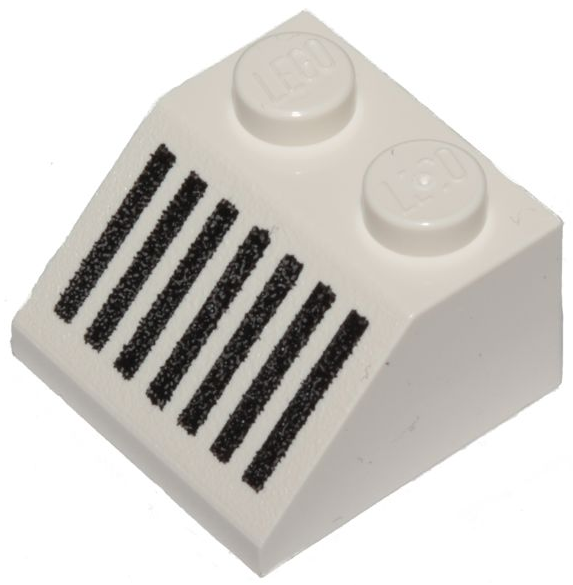 LEGO® los onderdeel Dakpan met Motief in kleur Wit 3039p05