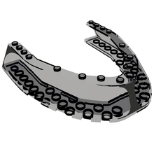 Plaatje in Gallery viewer laden, LEGO® Voorruit met Motief Doorzichtig Zwart 56074pb01