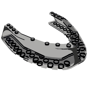 LEGO® Voorruit met Motief Doorzichtig Zwart 56074pb01