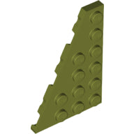 Plaatje in Gallery viewer laden, LEGO® los onderdeel Wig Plaat in kleur Olijfgroen 48208