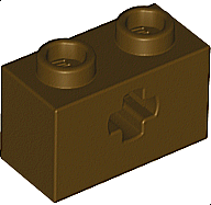 LEGO® los onderdeel Technische Steen Donker Bruin 32064