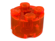 Plaatje in Gallery viewer laden, LEGO® los onderdeel Steen Rond Doorzichtig Neon Oranje 3941