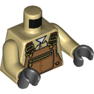 Plaatje in Gallery viewer laden, LEGO® los onderdeel Lijf met Motief Geelbruin 973pb3636c01