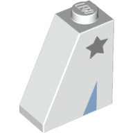 Plaatje in Gallery viewer laden, LEGO® los onderdeel Dakpan met Motief Wit 60481pb007