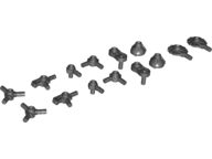 Plaatje in Gallery viewer laden, LEGO® los onderdeel Wapen in kleur Parel Donkergrijs 50018