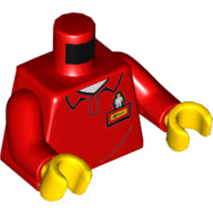 LEGO® los onderdeel Lijf met Motief Rood 973pb3608c01