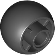 LEGO® los onderdeel Wiel in kleur Zwart 55889