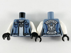 LEGO® los onderdeel Lijf met Motief Zandblauw 973pb3777c01