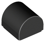 Plaatje in Gallery viewer laden, LEGO® los onderdeel Dakpan Gebogen in kleur Zwart 49307