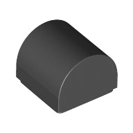 Plaatje in Gallery viewer laden, LEGO® los onderdeel Dakpan Gebogen in kleur Zwart 49307