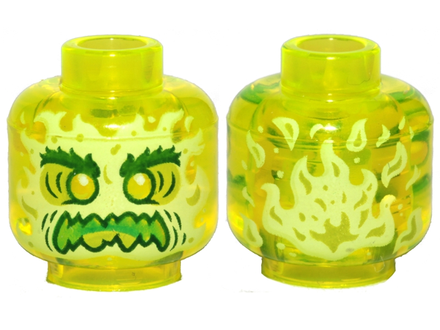 LEGO® los onderdeel Hoofd Doorzichtig Neon Groen 3626cpb2449