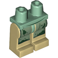 Plaatje in Gallery viewer laden, LEGO® los onderdeel Benen met Motief Zandgroen 970c02pb18