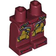 LEGO® los onderdeel Benen met Motief Donkerrood 970c00pb0957