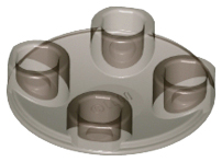 Plaatje in Gallery viewer laden, LEGO® los onderdeel Plaat Rond Doorzichtig Zwart 2654