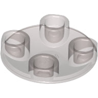 Plaatje in Gallery viewer laden, LEGO® los onderdeel Plaat Rond Doorzichtig Zwart 2654