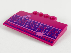 LEGO® onderdeel Dakpan Gebogen met Motief Magenta 15625pb025