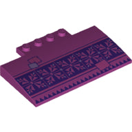LEGO® onderdeel Dakpan Gebogen met Motief Magenta 15625pb025
