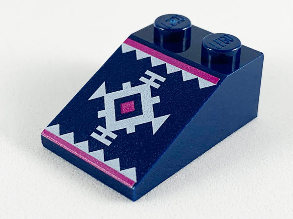 LEGO® los onderdeel Dakpan met Motief Donkerblauw 3298pb075