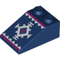 Plaatje in Gallery viewer laden, LEGO® los onderdeel Dakpan met Motief Donkerblauw 3298pb075