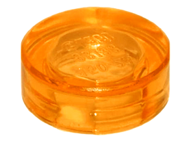 LEGO® los onderdeel Tegel Rond Doorzichtig Oranje 98138