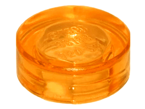 LEGO® los onderdeel Tegel Rond Doorzichtig Oranje 98138