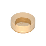 LEGO® los onderdeel Tegel Rond Doorzichtig Oranje 98138