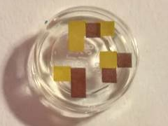 LEGO® onderdeel Tegel Rond met Motief Doorzichtig 98138pb081