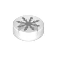 LEGO® onderdeel Tegel Rond met Motief Doorzichtig 98138pb105