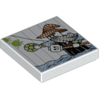 LEGO® los onderdeel Tegel met Motief Wit 3068bpb1234