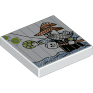 LEGO® los onderdeel Tegel met Motief Wit 3068bpb1234